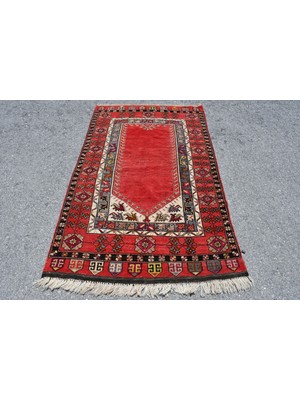 Kayra Export Türk Halısı, Eskitme Halı, Halı, 117 x 196  cm  Kırmızı Halı,  Alan Halı, El Dokuma Alan Halı,  4630