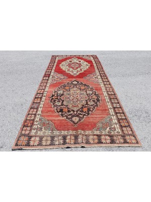 Kayra Export Türk Halısı, Eskitme Halı, Halı, 157 x 355  cm  Kırmızı Halı, Dekoratif Yer Halı, Bohemsı Yer Halı,  335