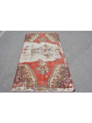 Kayra Export Eskitme Halı, Türk Halısı, Halı, 109 x 208  cm  Kırmızı Halı, Kabilesı Alan Halı, Alan Halı,  6516