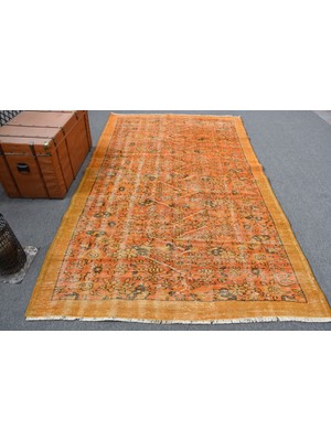 Kayra Export Türk Halısı, Eskitme Halı, Halı, 169 x 298  cm  Turuncu Halı, Ofice Salon Halı, El Dokuma Salon Halı,  1