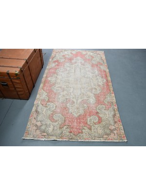 Kayra Export Türk Halısı, Eskitme Halı, Halı, 121 x 218  cm  Kırmızı Halı, Kabilesı Banyo Halı, Yün Banyo Halı,  1098