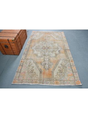 Kayra Export Eskitme Halı, Türk Halısı, Halı, 134 x 214  cm  Turuncu Halı, Anadolusı Banyo Halı,  10977