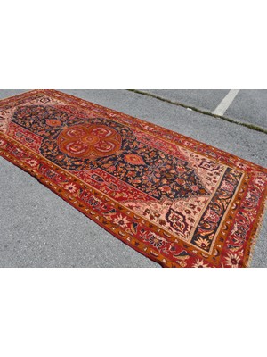 Kayra Export Eskitme Halı, Türk Halısı, Halı, 158 x 369  cm  Kırmızı Halı, Yün Oturma Odası Halı,  5178