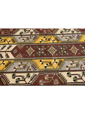 Kayra Export Türk Halısı, Eskitme Halı, Halı, 127 x 230  cm  Sarı Halı, Ofice Banyo Halı, Bahçe Banyo Halı,  9355