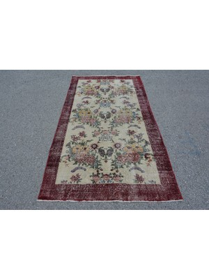 Kayra Export Eskitme Halı, Türk Halısı, Halı, 111 x 211  cm  Kırmızı Halı, Ofice Alan Halı, Anadolusı Banyo Halı,  97