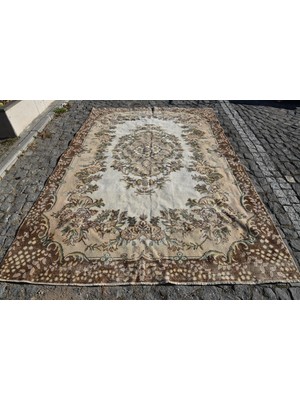 Kayra Export Eskitme Halı, Türk Halısı, Halı, 197 x 290  cm  Bej Halı, El Dokuma Yer Halı, Kabilesı Oturma Odası Halı