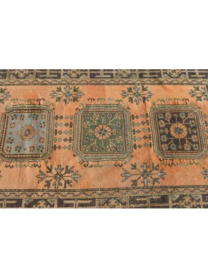 Kayra Export Eskitme Halı, Türk Halısı, Halı, 135 x 334  cm  Mavi Halı, Dekoratif Oturma Odası Halı,  8026