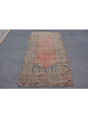 Kayra Export Türk Halısı, Eskitme Halı, Halı, 114 x 207  cm  Kırmızı Halı, El Dokuma Banyo Halı,  8890