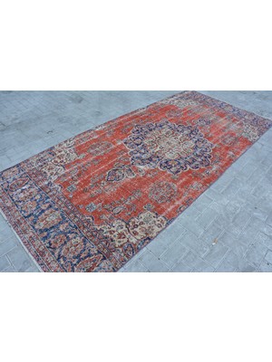 Kayra Export Eskitme Halı, Türk Halısı, Halı, 143 x 322  cm  Mavi Halı, Dekoratif Salon Halı,  Salon Halı,  10954