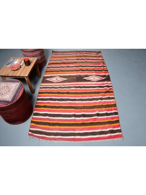 Kayra Export Türk Halısı, Eskitme Halı, Halı, 120 x 220  cm  Kahverengi Halı, Kabilesı Banyo Halı,  8290