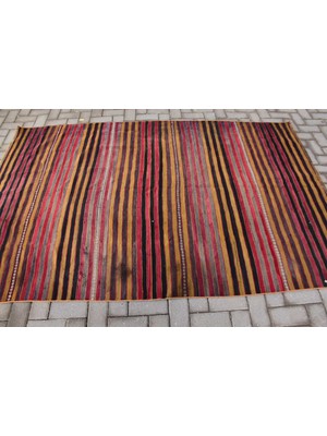 Kayra Export Türk Halısı, Eskitme Halı, Halı, 159 x 232  cm  Kırmızı Halı, Organik Banyo Halı, El Yapımı Alan Halı,