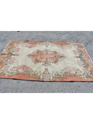 Kayra Export Türk Halısı, Eskitme Halı, Halı, 134 x 230  cm  Turuncu Halı, Anadolusı Banyo Halı,  9471