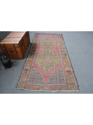 Kayra Export Eskitme Halı, Türk Halısı, Halı, 121 x 272  cm  Kırmızı Halı, Kabilesı Alan Halı, Dekoratif Alan Halı,