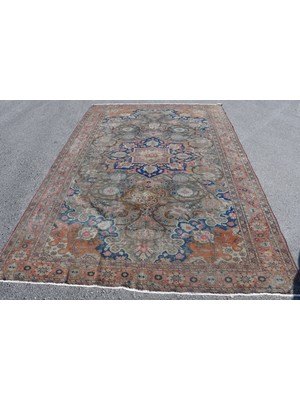 Kayra Export Eskitme Halı, Türk Halısı, Halı, 197 x 285  cm  Yeşil Halı, Dekoratif Salon Halı, Salon Halı,  10561