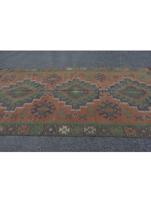 Kayra Export Eskitme Kilim, Türk Kilim, Large Kilim, 177 x 341  cm  Kırmızı Kilim, Bahçe Kilim, Yersı Kilim,  7340