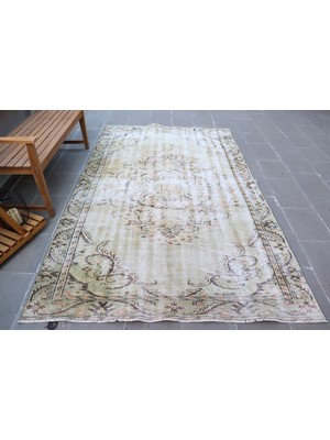 Kayra Export Eskitme Halı, Türk Halısı, Halı, 169 x 273  cm  Yeşil Halı, Yün Salon Halı, Dekoratif Büyük Halı,  4456