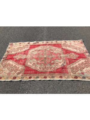 Kayra Export Eskitme Halı, Türk Halısı, Halı, 127 x 215  cm  Kırmızı Halı, Organik Banyo Halı, Dekoratif Banyo Halı,