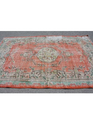 Kayra Export Türk Halısı, Eskitme Halı, Halı, 165 x 268  cm  Kırmızı Halı, Dekoratif Salon Halı,  9638