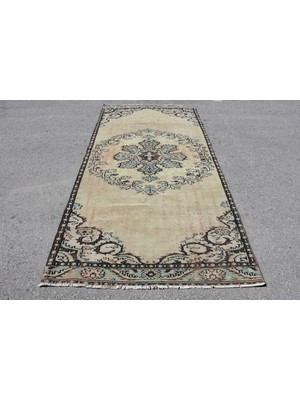 Kayra Export Eskitme Halı, Türk Halısı, Halı, 136 x 280  cm  Kahverengi Halı, Kabilesı Oturma Odası Halı,  7727