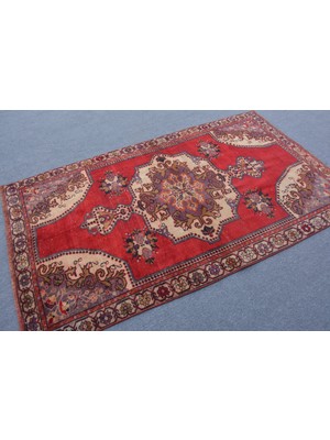 Kayra Export Eskitme Halı, Türk Halısı, Halı, 122 x 214  cm  Kırmızı Halı, Anadolusı Banyo Halı,  12458