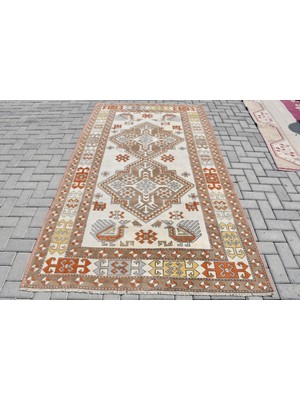 Kayra Export Eskitme Halı, Türk Halısı, Halı, 147 x 259  cm  Beyaz Halı, Bohemsı Büyük Halı, Kabilesı Oturma Odası Ha