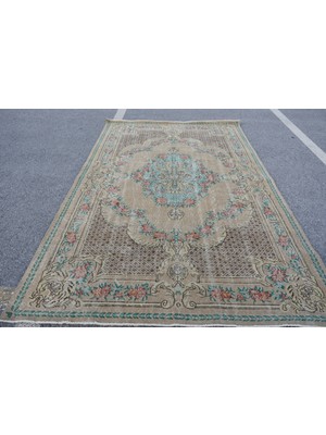 Kayra Export Türk Halısı, Eskitme Halı, Halı, 198 x 315  cm  Kahverengi Halı, Organik Büyük Halı,  6643