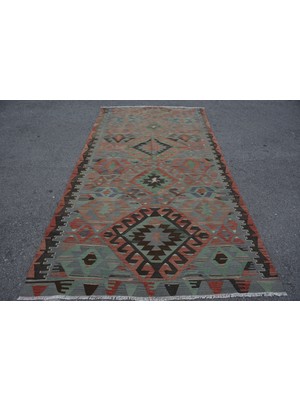 Kayra Export Türk Kilim, Eskitme Kilim, Large Kilim, 153 x 298  cm  Siyah Kilim, Ofice Kilim, Oturma Odasısı Kilim,