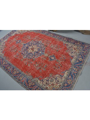 Kayra Export Eskitme Halı, Türk Halısı, Halı, 164 x 254  cm  Kırmızı Halı, Bahçe Oturma Odası Halı,  11728