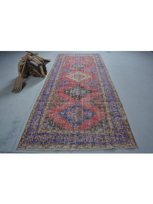 Kayra Export Eskitme Halı, Türk Halısı, Halı, 146 x 357  cm  Kırmızı Halı, Anadolusı Oturma Odası Halı,  11443