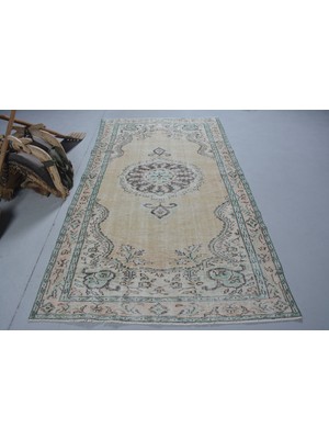 Kayra Export Türk Halısı, Eskitme Halı, Halı, 143 x 257  cm  Bej Halı, Yün Banyo Halı, Bohemsı Alan Halı,  11420