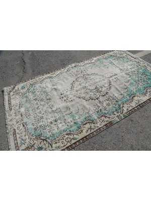 Kayra Export Eskitme Halı, Türk Halısı, Halı, 152 x 277  cm  Yeşil Halı, Organik Büyük Halı, Ofice Yer Halı,  5400