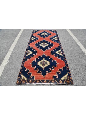 Kayra Export Eskitme Halı, Türk Halısı, Halı, 123 x 283  cm  Kırmızı Halı, Dekoratif Banyo Halı,  4182