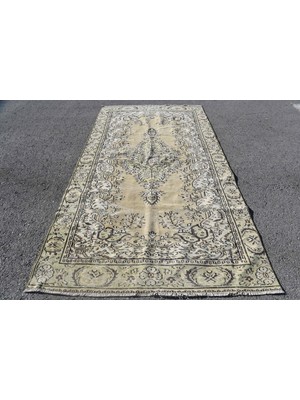 Kayra Export Eskitme Halı, Türk Halısı, Halı, 162 x 295  cm  Bej Halı, Bohemsı Salon Halı, Yün Oturma Odası Halı,  65