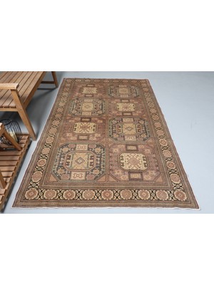 Kayra Export Eskitme Halı, Türk Halısı, Halı, 149 x 227  cm  Kahverengi Halı, Organik Banyo Halı,  9377