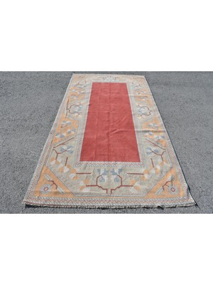 Kayra Export Eskitme Halı, Türk Halısı, Halı, 146 x 270  cm  Sarı Halı, Organik Büyük Halı, Salon Halı,  7111