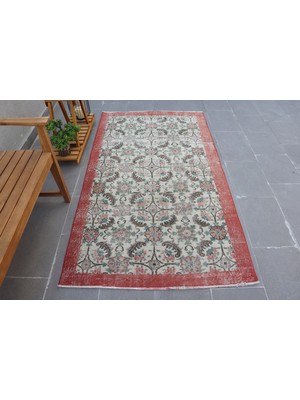 Kayra Export Türk Halısı, Eskitme Halı, Halı, 112 x 201  cm  Kırmızı Halı, Bahçe Alan Halı,  Banyo Halı,  4306