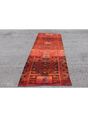 Kayra Export Türk Halısı, Eskitme Halı, Halı, 107 x 264  cm  Kahverengi Halı, Anadolusı Banyo Halı,  6919