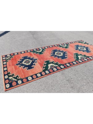 Kayra Export Türk Halısı, Eskitme Halı, Halı, 139 x 340  cm  Kırmızı Halı, Ofice Büyük Halı, Organik Oturma Odası Hal