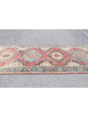 Kayra Export Eskitme Halı, Türk Halısı, Halı, 149 x 367  cm  Kırmızı Halı, Yün Salon Halı, El Yapımı Salon Halı,  337