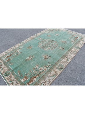 Kayra Export Eskitme Halı, Türk Halısı, Halı, 180 x 311  cm  Yeşil Halı, Bohemsı Büyük Halı, Ofice Oturma Odası Halı,