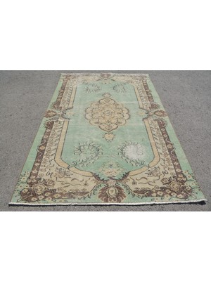 Kayra Export Eskitme Halı, Türk Halısı, Halı, 163 x 252  cm  Yeşil Halı, El Yapımı Yer Halı, Yün Yer Halı,  7543