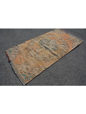 Kayra Export Türk Halısı, Eskitme Halı, Halı, 121 x 235  cm  Turuncu Halı, Bahçe Banyo Halı, El Dokuma Banyo Halı,  8