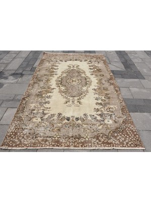 Kayra Export Eskitme Halı, Türk Halısı, Halı, 167 x 258  cm  Bej Halı, Organik Büyük Halı, Yün Yer Halı,  4622