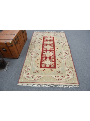Kayra Export Türk Halısı, Eskitme Halı, Halı, 121 x 206  cm  Kırmızı Halı, Bahçe Alan Halı, Kabilesı Banyo Halı,  117