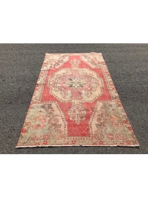 Kayra Export Türk Halısı, Eskitme Halı, Halı, 132 x 217  cm  Kırmızı Halı, Dekoratif Alan Halı, Bohemsı Alan Halı,  3