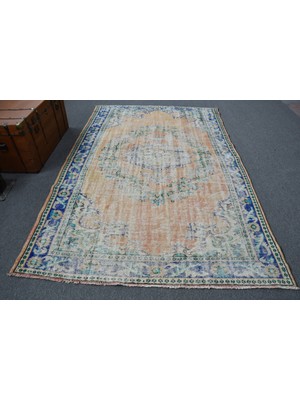 Kayra Export Türk Halısı, Eskitme Halı, Halı, 175 x 275  cm  Turuncu Halı, Bahçe Oturma Odası Halı,  12039