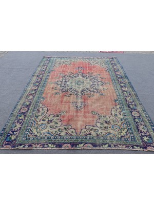 Kayra Export Eskitme Halı, Türk Halısı, Halı, 211 x 276  cm  Turuncu Halı, Anadolusı Oturma Odası Halı,  8505