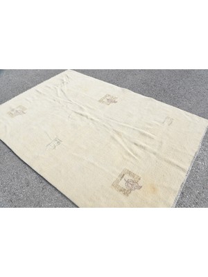 Kayra Export Türk Halısı, Eskitme Halı, Halı, 175 x 258  cm  Bej Halı, Bohemsı Yer Halı, Bahçe Büyük Halı,  5982