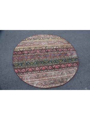 Kayra Export Türk Halısı, Eskitme Halı, Halı, 163 x 163  cm  Pempe Halı,  Banyo Halı, Yün Alan Halı,  5818