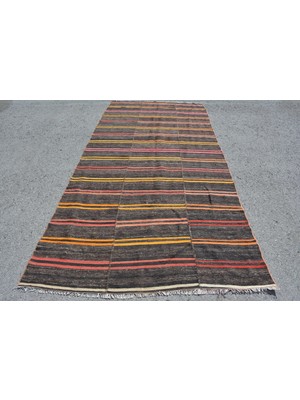 Kayra Export Eskitme Halı, Türk Halısı, Halı, 160 x 358  cm  Siyah Halı, Bahçe Büyük Halı, Bohemsı Oturma Odası Halı,